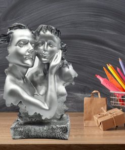 Love Couple Face Statue Showpiece Gifts for Love