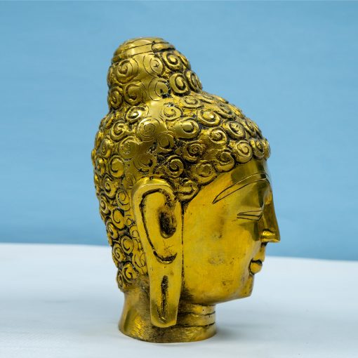 Brass Face Buddha Head Spritual Showpiece - Image 2