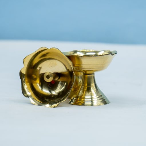 Brass Diya Oil Lamp for Home Temple - Image 2