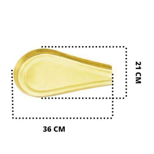 Round Design Plain Brass Abhishekam Plate Patra for God Idols - Image 3