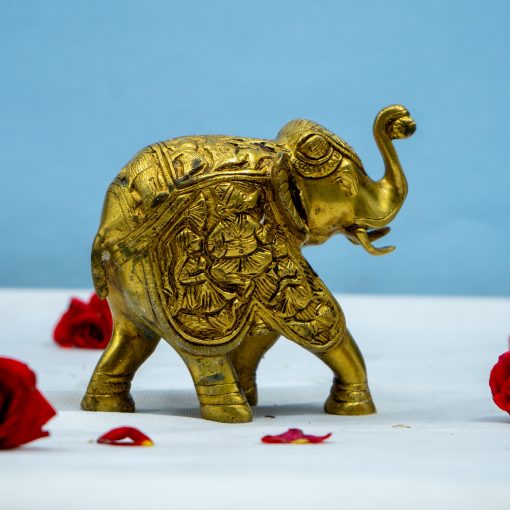 Elephant Brass Statue Showpiece Carving Ganesh murthy - Image 4