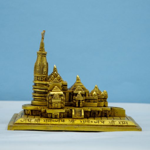 Brass Ram Mandir Ayodhya Model Temple Showpiece - Image 3