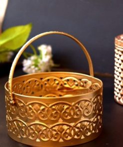 Metal Round Flower Basket