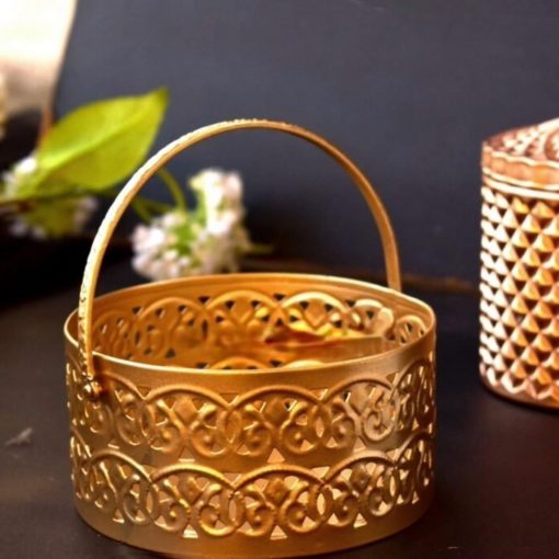 Metal Round Flower Basket