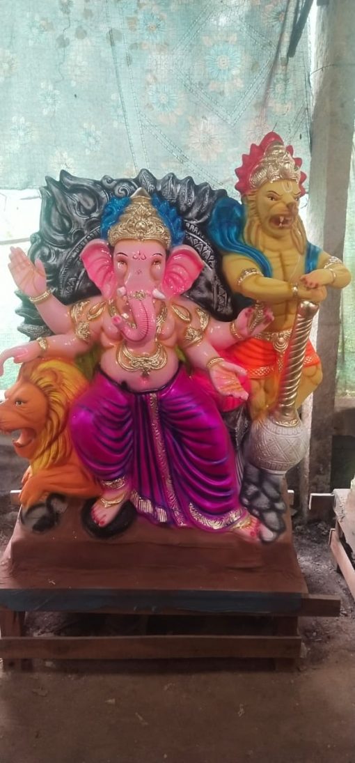 Eco Friendly Ganpati Idol Made Up of Paper & Ganesha idol big Size 5.5 Feet