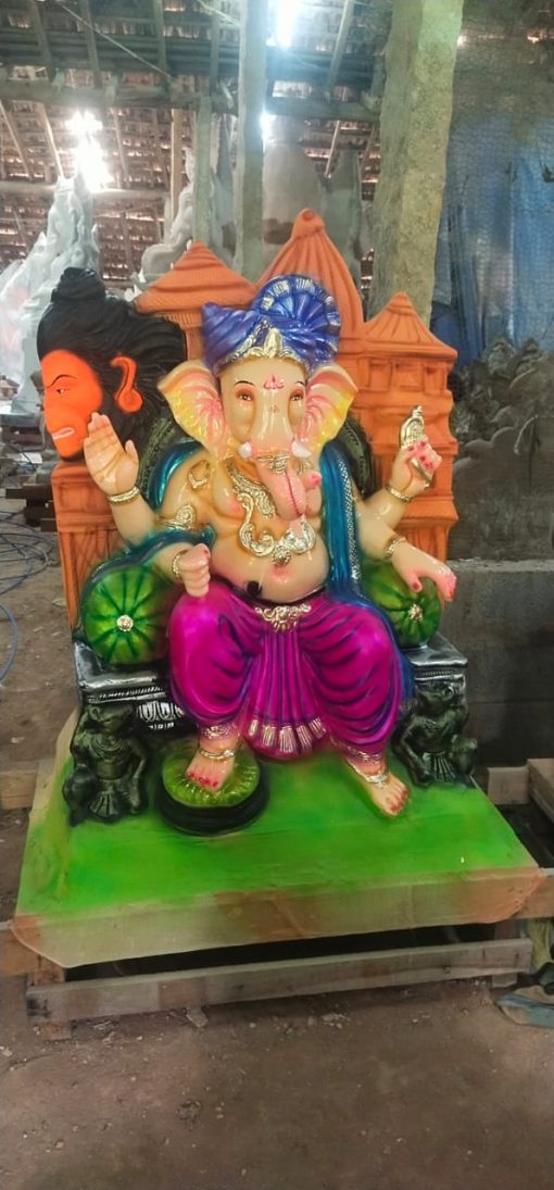 Eco Friendly Ganpati Idol Made Up of mud & Ganesha idol big Size 4.5 Feet