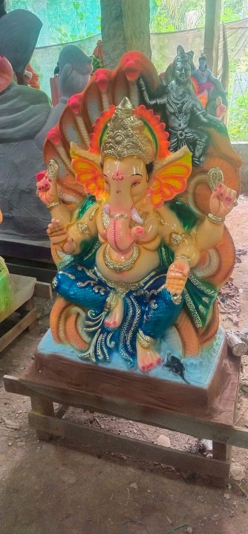 Eco Friendly Ganpati Idol Made Up of mud & Ganesha idol big Size 4.5 Feet