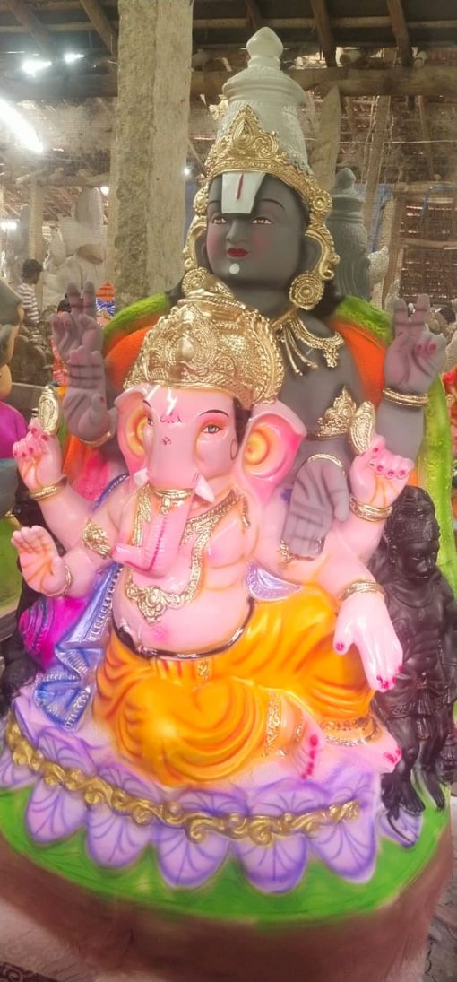 Eco Friendly Ganpati Idol Made Up of Paper & Ganesha idol big Size 7.5 Feet