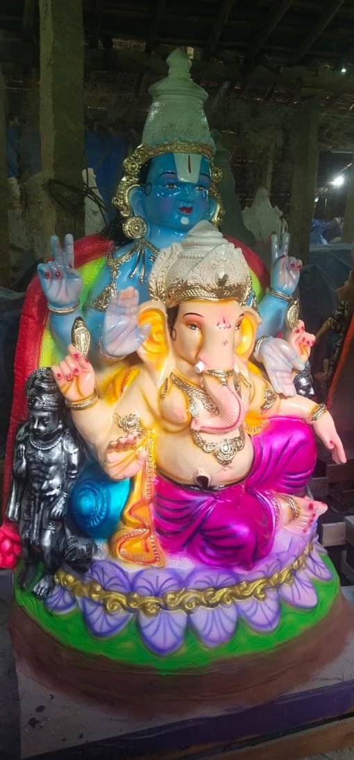 Eco Friendly Ganpati Idol Made Up of Paper & Ganesha idol big Size 7 Feet - Image 2