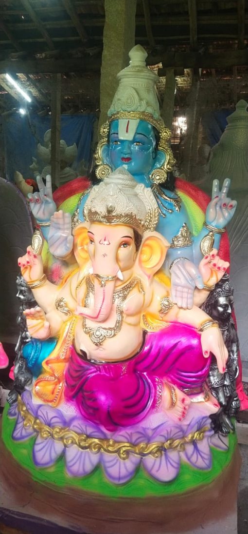 Eco Friendly Ganpati Idol Made Up of Paper & Ganesha idol big Size 7 Feet - Image 3