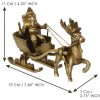 Brass Lord Ganesha Savari Antique Showpiece,Ganesh Riding Reindeer Santa.