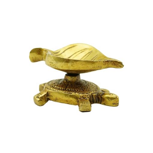 Brass Turtle Leaf Diya