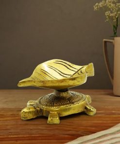 Brass Turtle Leaf Diya