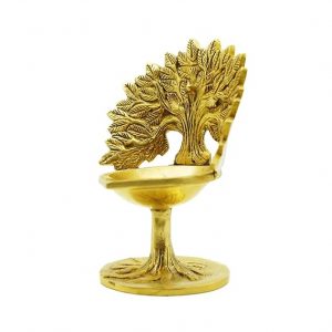 Brass Kalpavriksha Tree with Diya