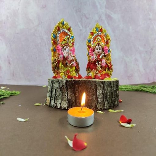 Lord Laxmi Ganesha Pair polyresin Idol Statue