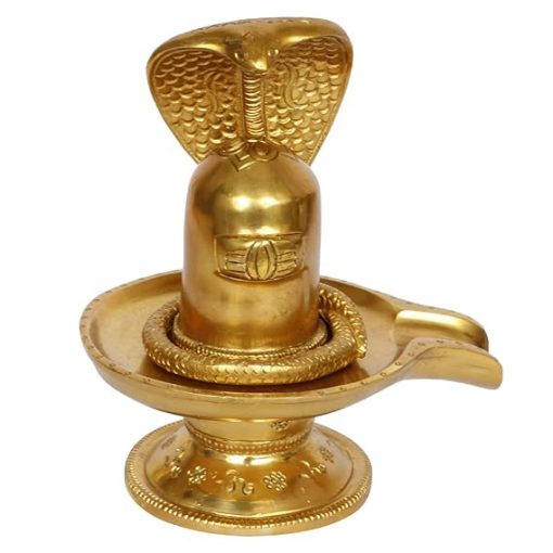 Brass Shivling with Sheshnag for Home Temple