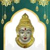 Decorative Varalakshmi Face Silver Ammavari Face 6.5 inches