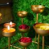 Golden Color Multi Tea Light Holder