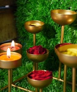 Golden Color Multi Tea Light Holder