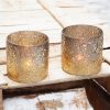 Gold Mercury Votive Tealight Candle Holders for Diwali Christmas