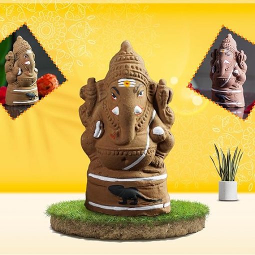 Eco-Friendly Plantable Seed Ganesha Idol for Ganesh Chaturthi