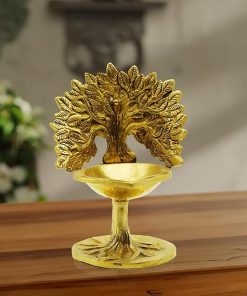 Brass Kalpavriksha Tree with Diya