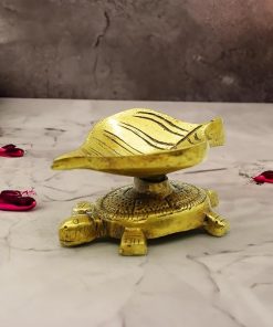 Brass Turtle Leaf Diya