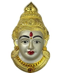 Decorative Varalakshmi Face Silver Ammavari Face 6.5 inches