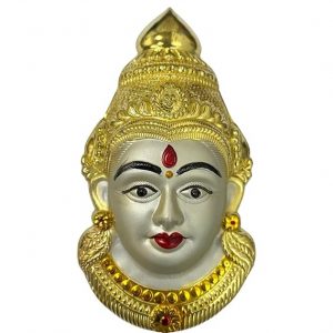 Decorative Varalakshmi Face Silver Ammavari Face 6.5 inches