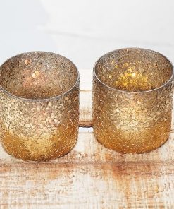 Gold Mercury Votive Tealight Candle Holders for Diwali Christmas