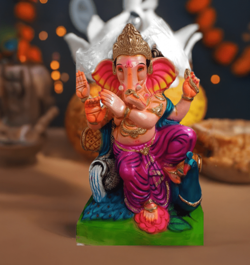 Eco Friendly Ganpati Idol Made Up of mud & Ganesha idol big Size 5 Feet