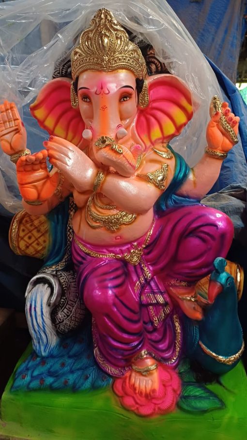 Eco Friendly Ganpati Idol Made Up of mud & Ganesha idol big Size 5 Feet