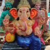 Grand 7.6 ft eco-friendly Ganesha idol.