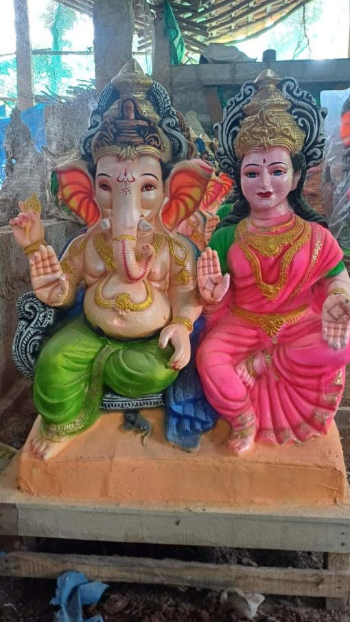 Eco Friendly Ganpati Idol Made Up of mud & Ganesha idol big Size 4.3 Feet - Image 2