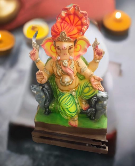 Eco Friendly Ganpati Idol Made Up of Paper