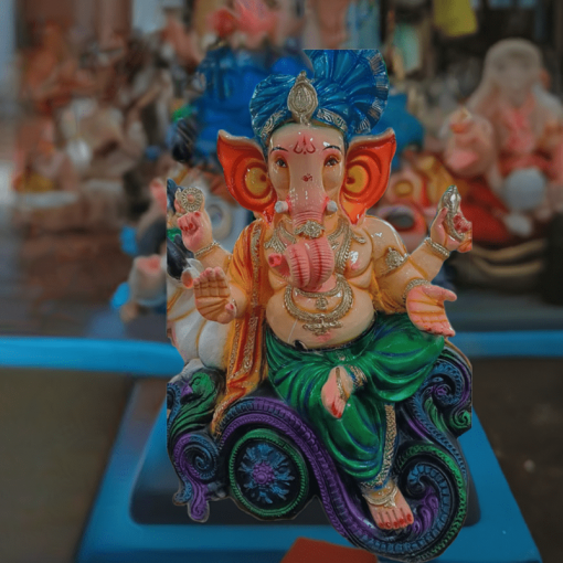 Eco Friendly Ganpati Idol Made Up of mud & Ganesha idol big Size 4.5 Feet