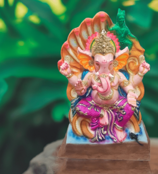 Eco Friendly Ganpati Idol Made Up of Paper