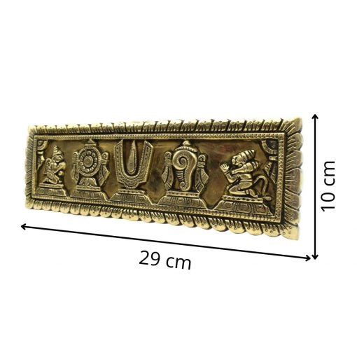 Tirupati Balaji Venkateswara Swamy Pure Brass Wall Hanging - Image 2