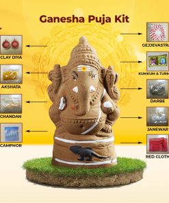 PujaNPujari Ganesh Chaturthi Pooja Kit with 10 Items Puja Samagri