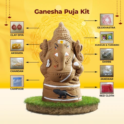 PujaNPujari Ganesh Chaturthi Pooja Kit with 10 Items Puja Samagri