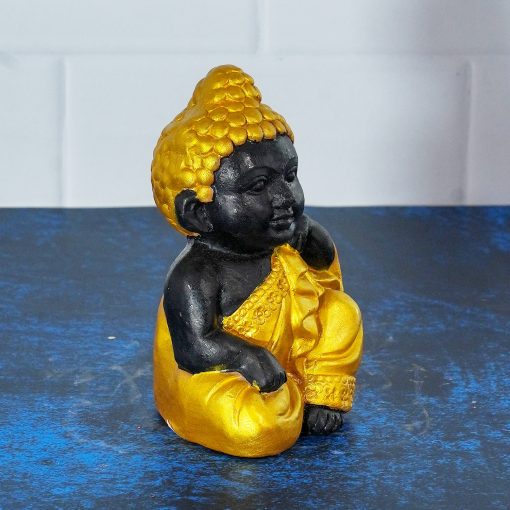 Handmade Baby Gautam Buddha Clay Kolu Bommai - 14 cm - Image 3