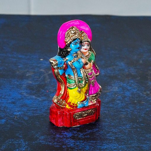 Radha Krishna Dussehra Dolls - 10 cm Handmade Figurine - Image 2