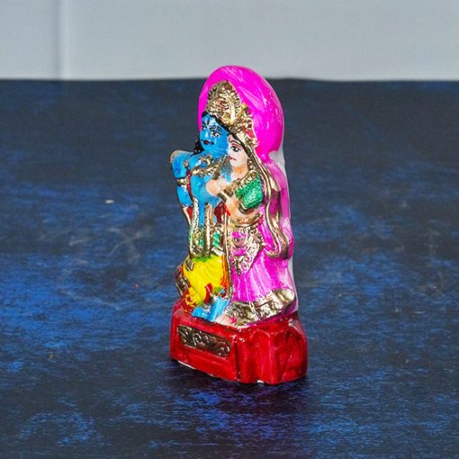 Radha Krishna Dussehra Dolls - 10 cm Handmade Figurine - Image 3