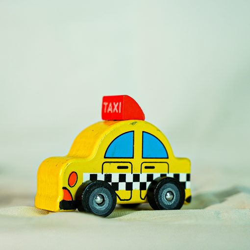 Handmade Channapatna Wooden Mini Taxi Toy - Classic Indian Toy - Image 2